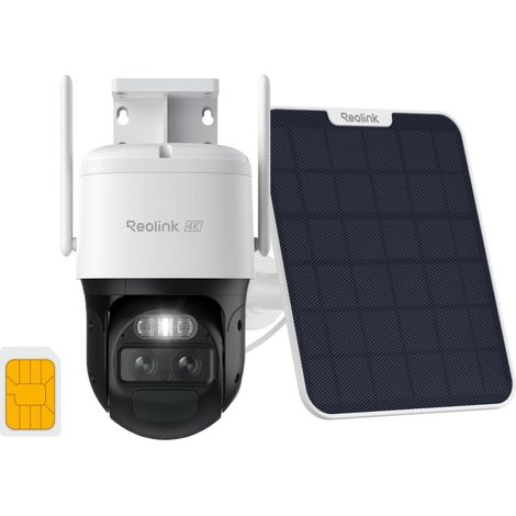 Reolink 4K PTZ 4G Wireless Outdoor Camera 360° Auto Tracking TrackMix LTE SIM Card Included 6X Zoom Dual Lens Color Night Vision Person Vehicle Pet Detection Solar Panel Included (1/5)