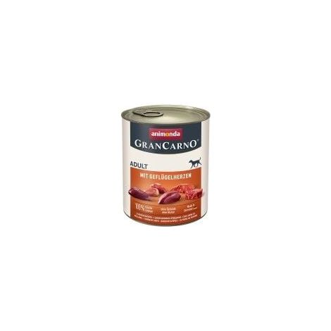 Animonda GranCarno Hundenassfutter Adult Geflügelherzen 800 g Nassfutter