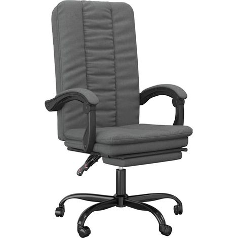 Maison Exclusive - Sedia da Ufficio Reclinabile Grigio Scuro in Tessuto (1/5)