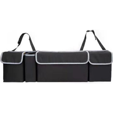 Sac organisateur de coffre de voiture, sac organisateur pliable et étanche avec 4 poches, sac organisateur de coffre multifonctionnel, adapté aux accessoires intérieurs de SUV et de camions. (1/5)