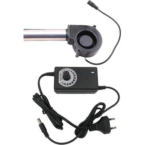 Souffleur miniature 7530 avec variateur de puissance, vitesse 3700 tr/min, vitesse réglable, AC 100-240 V, DC 12 V, tube long (1/4)