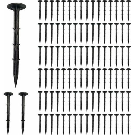 Clous en Film, Piquet de Fixation Plastique, Clous de Sol, Piquet de Fixation pour Bache, Ancrage de Sol pour Jardin, Clous pour Jardin, Réutilisable Piquets Extérieurs PP (16cm-100pcs) (1/5)