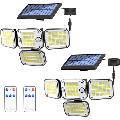Lámpara Solar LED Exterior Impermeable IP65 con Sensor de Movimiento, Batería 2000mAh – Ideal para Jardín y Terraza (1/5)