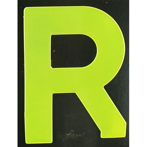 Conacord Reflektierender Klebebuchstabe R gelb R Klebebuchstaben & Zahlen (1/2)