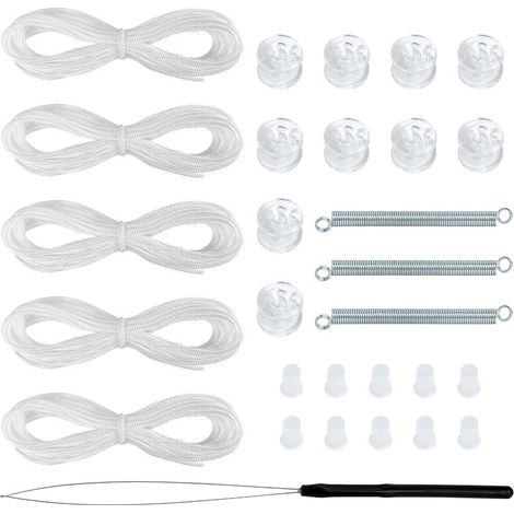 Kit De Réparation Pour Pare-Soleil Plissé - Cordon Nylon 1,5 Mm - Universel Pour Stores Jour/Nuit 2 Et 4 Cordons - 100 Pieds (1/5)