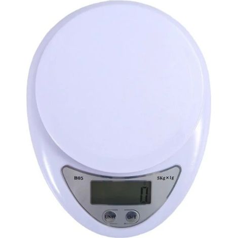 Balance de précision 5 kg/1 g pour l'alimentation et les régimes, avec écran LCD (1/5)