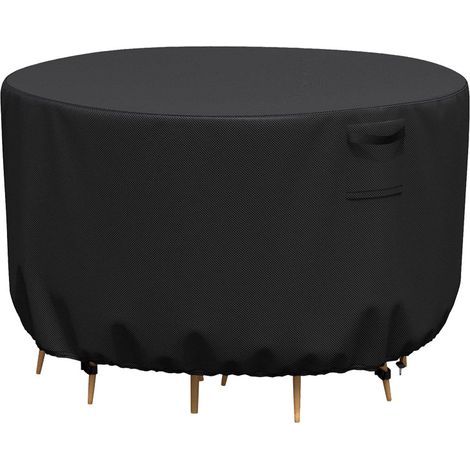Housse Table de Jardin Ronde Bache Salon Jardin Exterieur Imperméable Anti-UV Oxford Robuste Bache Table et Chaise de Jardin Ø227X100CM