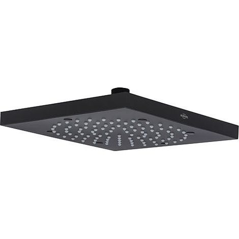 Pomme de douche Cube, noir mat, 210 x 210 mm, version acier inoxydable (1/3)