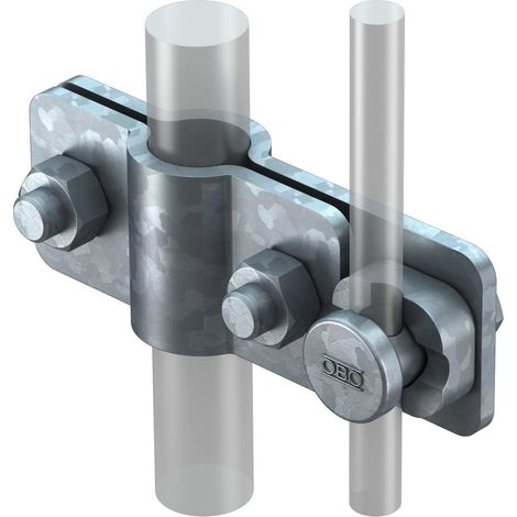 OBO Bettermann Abrazadera de conexión para OMEX-Erder 20mm Acero galvanizado en caliente, 5001218