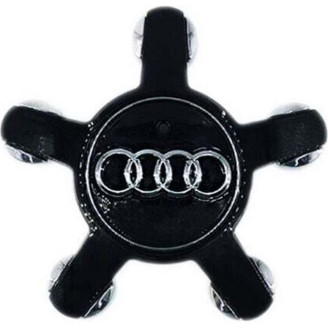 4 Pièces Auto Cache Moyeux Capuchons De Centre pour Audi A3 A4L A5 A6L A8L Q3 Q5, Centre de Jante Capuchons Cache de Roue Centrale Accessoires de Voiture,135mm,noir (1/3)