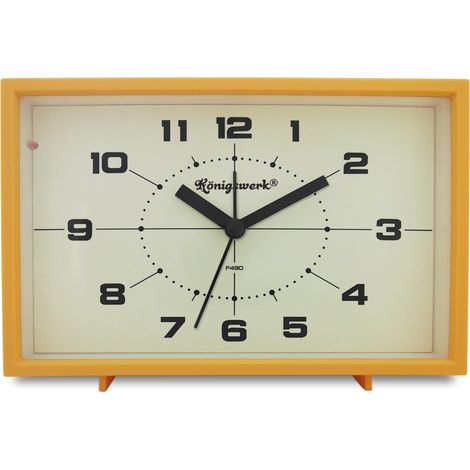 Réveil analogique vintage de 15,2 cm - Réveil rétro à piles sans tic-tac avec veilleuse - Horloge de table à l'ancienne comme décoration pour chambre à coucher, table de chevet, salon (1/5)