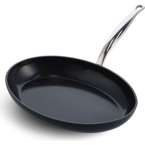 GreenPan CC005339-001 Barcelona Pro Padella Multiuso in Alluminio con Rivestimento Antiaderente in Ceramica Fino a 220 °C Acciaio Inox colore Nero