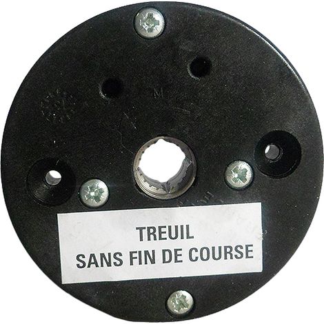 Zurfluh Feller – Treuil minivis 6,5/1 pour volet roulant – Entrée 6p7 – Sortie C10 femelle – Rapport de réduction 1/6,5 – Fixation par trous fraisés ∅5,2