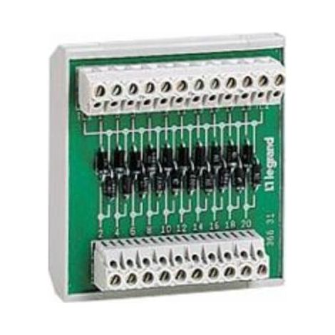 Module de test lampes 10 sorties pour Osmoz - fixation sur rail symétrique ou asymétrique - 036631