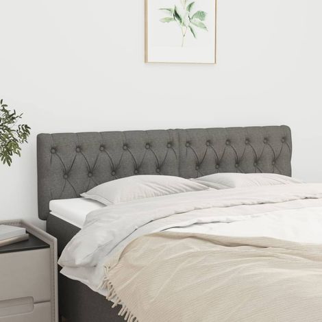 Kopfteile Dunkelgrau 144x7x78/88 cm Stoff