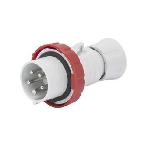 GW60042H Enchufe móvil recto 3P+N+T 32A 380-415V 50/60Hz 6H Rojo
