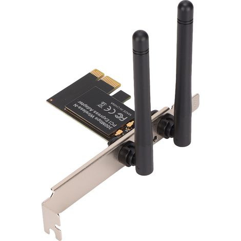 Carte WIFI PCIe 300Mbps avec Antennes Gain Double pour PC Bureau, Technologie 802.11n (1/5)