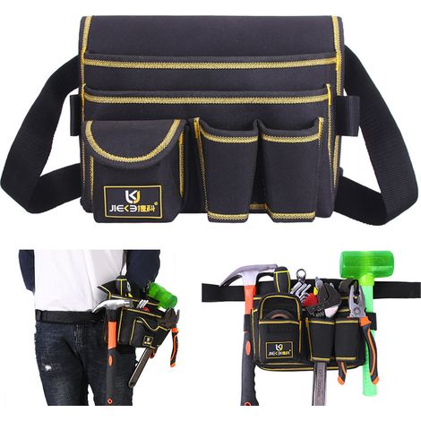 Sac à outils, électriciens de sac à outils plombiers réglable, sac de taille d'outils professionnel pour multifonctionnel, organisateur de rangement (1/5)