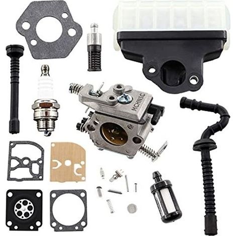 Kit de réparation carburateur pour tronçonneuse STIHL 021 023 025 – Remplace Walbro WT-215 et Zama C1Q-S11E – Inclus filtre à air et joint (1/5)