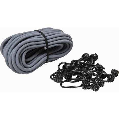 Elastischer Spannrollen 10 m, Ø 8mm und 20 Haken
