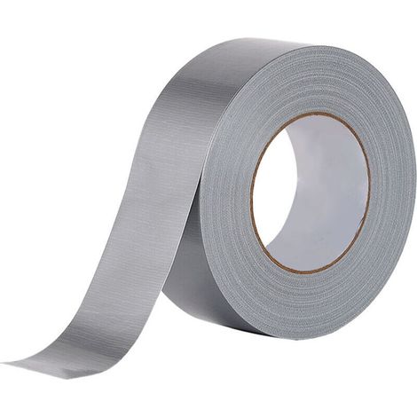 Ruban adhésif en tissu argenté, résistant, étanche, sans résidus, adhésif simple face pour système de canalisation, longueur 10m, largeur 60mm/2,4 pouces (1/5)
