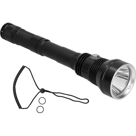 Lampe torche de plongée étanche IPX8 80 mètres 8000LM LED puissante lumière sous-marine (1/5)