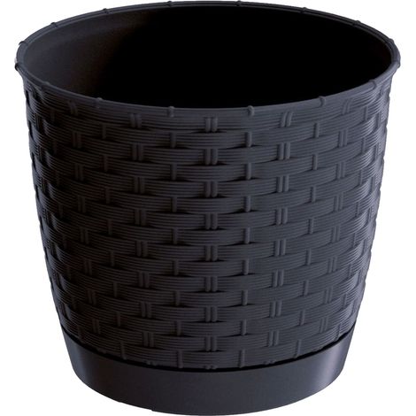 Maceta RATOLLA ROUND 2L., dimensiones 16,5x16,5x14,2 cm, color Antracita (1/5)