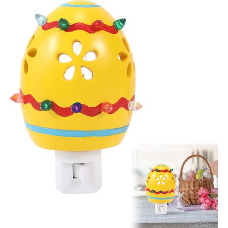 Lampe De Nuit Oeuf De Pâques - En Résine - Pour Chambre Salle De Bain Couloir Escalier - 1 Pièce (1/5)