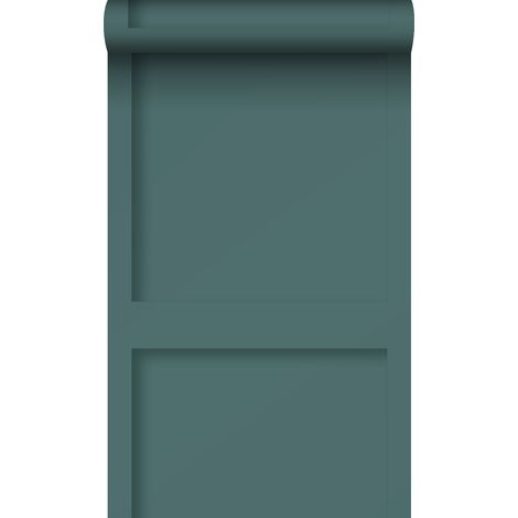 papier peint lambris bleu canard - Origin Wallcoverings (1/5)