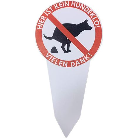 Schilder für den Garten doppelseitiges Schild gegen Hundekot