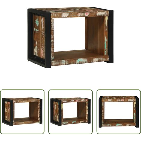 Rangement mural - Cube Mural Marron 55 x 35 x 40 cm Bois Recyclé Solide (1/5)
