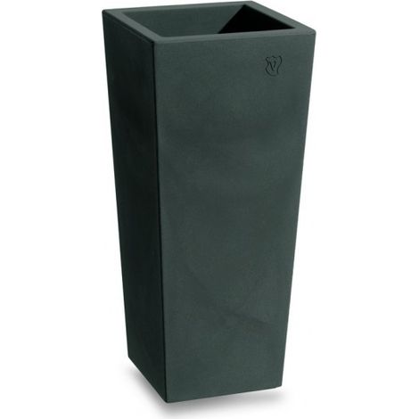 Jarrón Alto Cuadrado Génesis Gris paloma - 70 cm