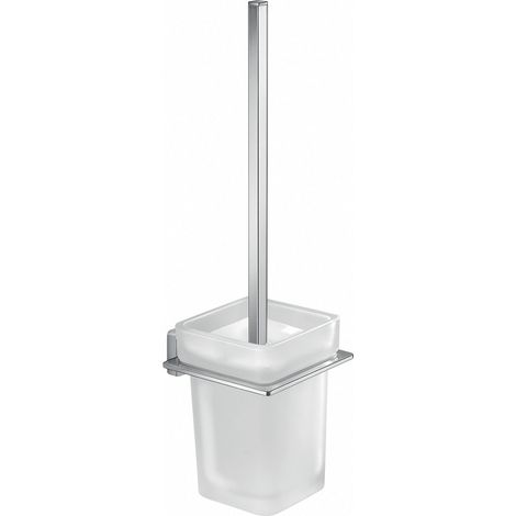 Scopino WC con ciuffo in setole da muro in acciaio inox e Cromall 4433-03 Gedy serie ATENA Cromato (1/5)
