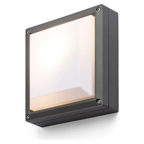 Lampada plafoniera applique DELTA 215 grigio antracite  230V E27 18W IP54