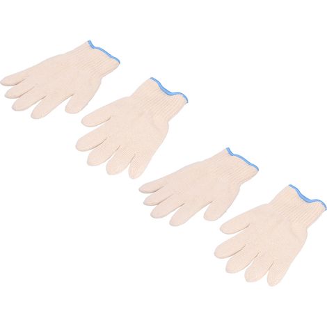 Set mit 2 Baumwoll-Ofenhandschuhen, wärmeisolierend, hitzebeständig bis 300°C für Backofen, Mikrowelle und Grill, rutschfest und hitzebeständig. (1/5)