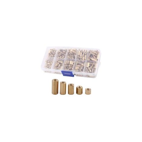 Kit de 300 entretoises M3 en laiton, hexagones mâle et femelle, pour carte mère (à monter soi-même). (1/5)