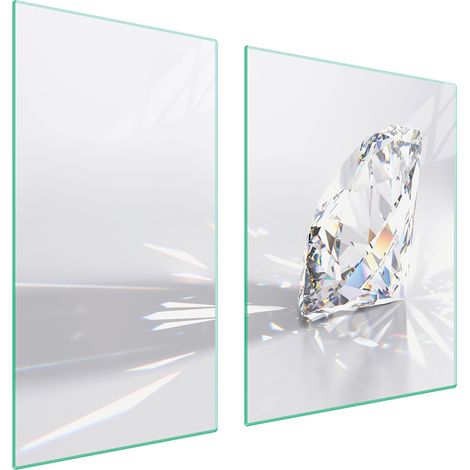 GLASSCHUTZPLATTE FÜR HERD 90x52 DIAMANT (1/5)