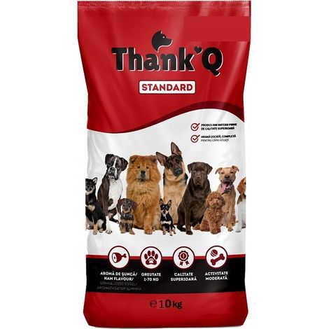 Croquettes pour chiens THANK'Q au jambon, 10 kg