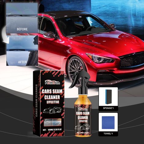 Autoreiniger für Wasserflecken, Fleckenentferner, Ölentferner, schonende Autolackpflege, Fugenreiniger-Spray – 100 ml + Handtuch + Schwamm -- DTEKGAZ (1/5)