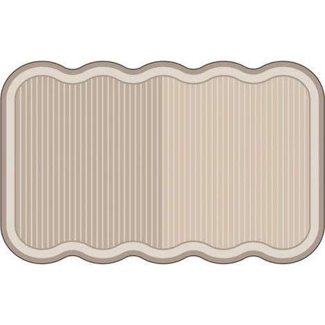 LAN Qianmo [Forme carrée incurvée] 4060cm (Terre de diatomées) Tapis de sol en terre de diatomées, tapis antidérapant pour salle de bain, tapis absorbant pour porte de toilettes (1/5)