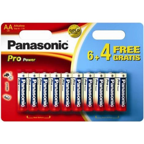 Panasonic Pro Power AA 6+4 Batterie à usage unique Alcaline