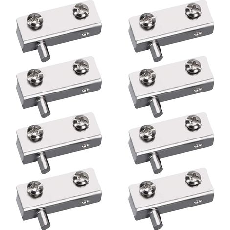 AIDUCHO Lot De 8 Charnières Pivotantes Sans Cadre Pour Porte En Verre Avec Broche Réglable En Fer Pour Porte En Verre De 3 À 6 Mm (1/5)