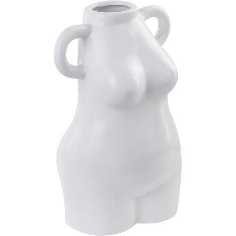 Flower Vase AIGIO Ceramic 25 cm White