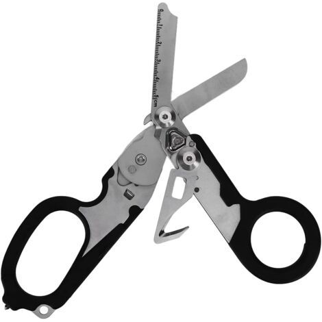 BUNTHAUS PA Cisailles d'intervention d'urgence Raptor 6 en 1, cisailles d'urgence pour traumatismes, cisailles pliantes multifonctions avec coupe-sangle et brise-vitre, pinces portables pour camping e (1/5)