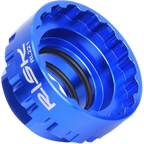 Outil de réparation de pédalier à montage direct RISK RL221 pour vélo, effectue l'installation du pignon de vélo en 12 secondes, compatible avec M7100-M9100, bleu. (1/5)