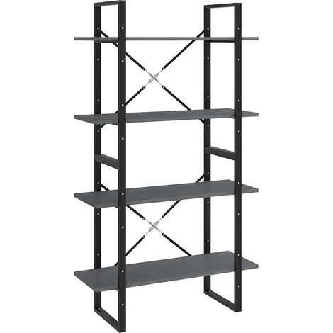 Maison Exclusive - Libreria a 4 Ripiani Grigia 80x30x140 cm in Massello di Pino (1/5)