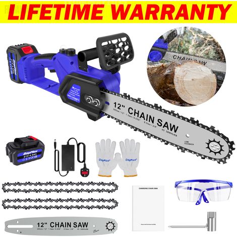 4500W Cordless Electric Chainsaw Brushless Wood Tree Cutter Saw Cutting Pruning