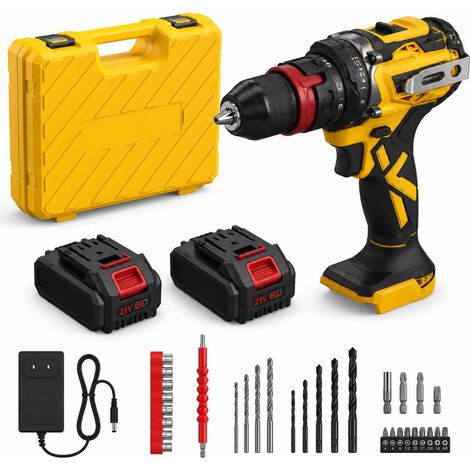 Perceuse-visseuse sans fil sans charbon 45 Nm avec 2 batteries, coffret et accessoires (1/5)