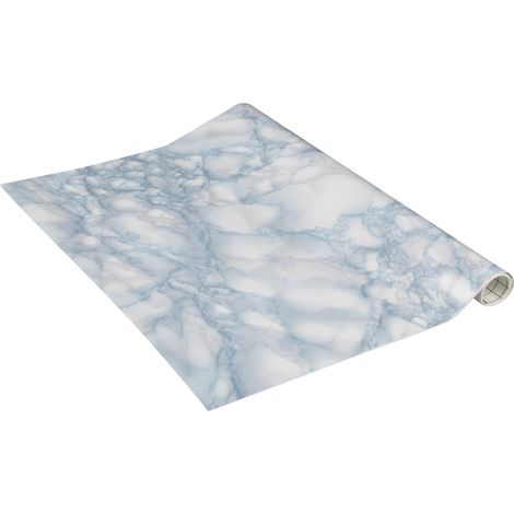 Venilia Pellicola adesiva, Blu marmo aspetto pietra blu, 45cm x 2m, Spessore 95μ, Pellicola autoadesiva per mobili o cucina, carta da parati, PVC senza ftalati, Prodotto in UE (1/5)