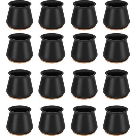 ERQVHQV Protezione per sedia, XU, 16 coprigambe in silicone per sedia, tappi per gambe, protezioni per gambe da ufficio e fermi per gambe da 25-30 mm KZQ - KZQ (1/4)